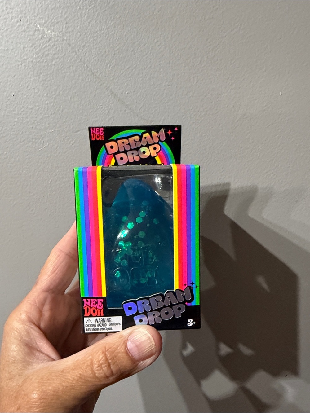 NeeDoh Dream Drop Blue Glitter Stress Toy for Kids